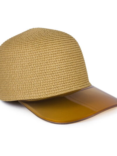 Adult Women's Acrylic Brim Straw Baseball Cap