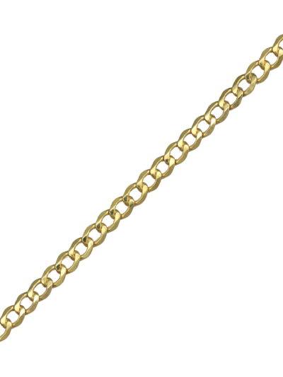 Brilliance Fine Jewelry 10K Yellow Gold Curb Cuban Chain Necklace, 20"