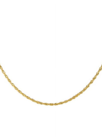 Brilliance Fine Jewelry 10K Yellow Gold DC Singapore Chain Necklace, 20"