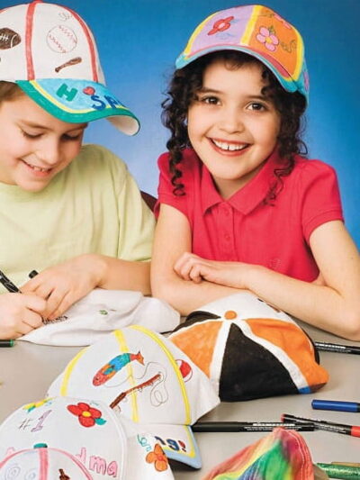 Color-Me Baseball Caps, Pack of 12